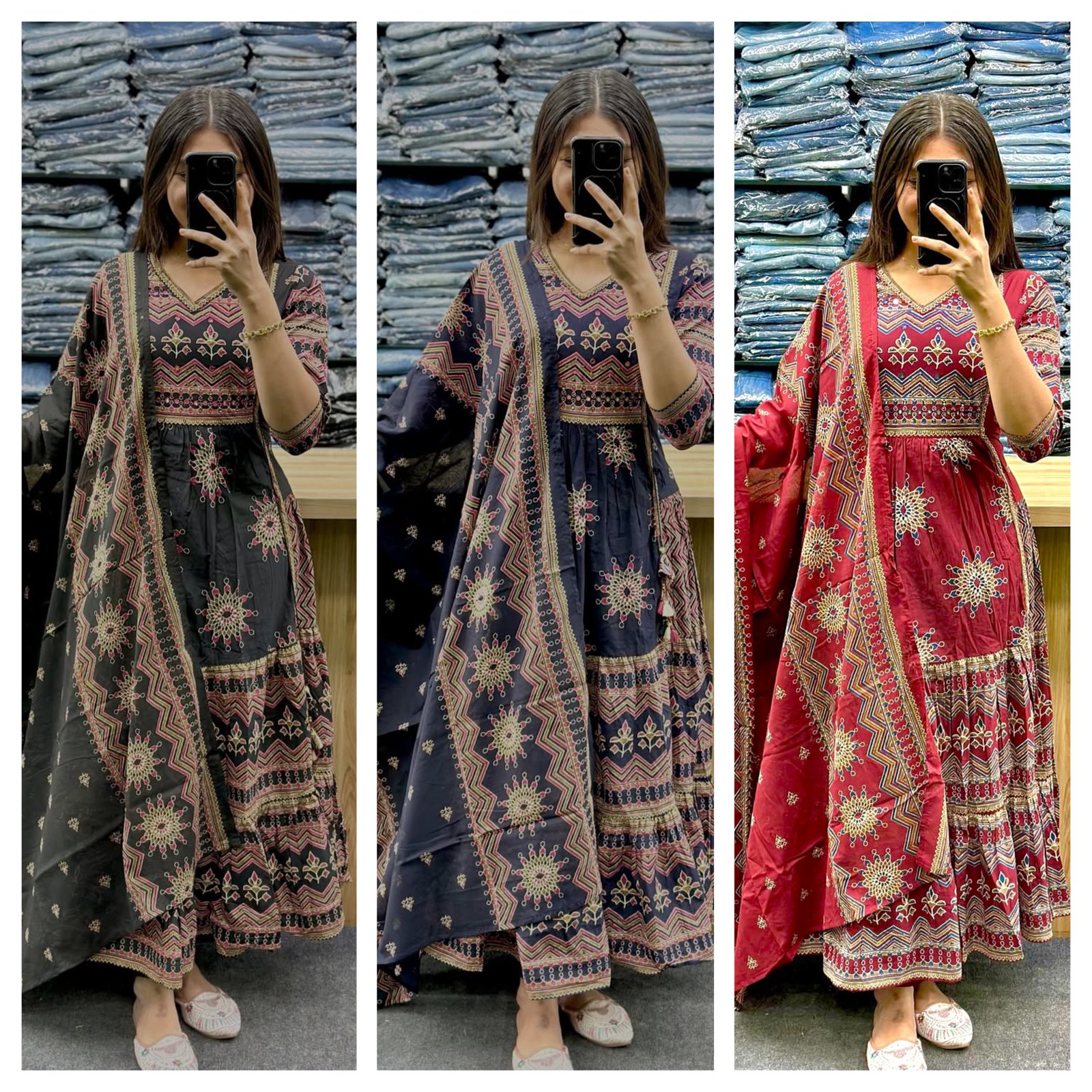 Anarkali set with dupatta